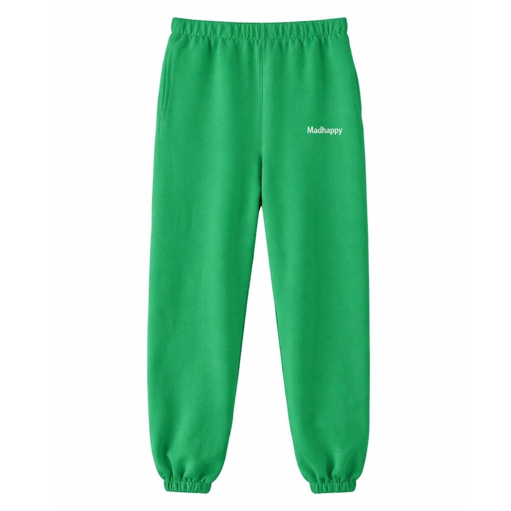 Madhappy Green Logo Sweatpants Joggers Size Small Unisex Fleece